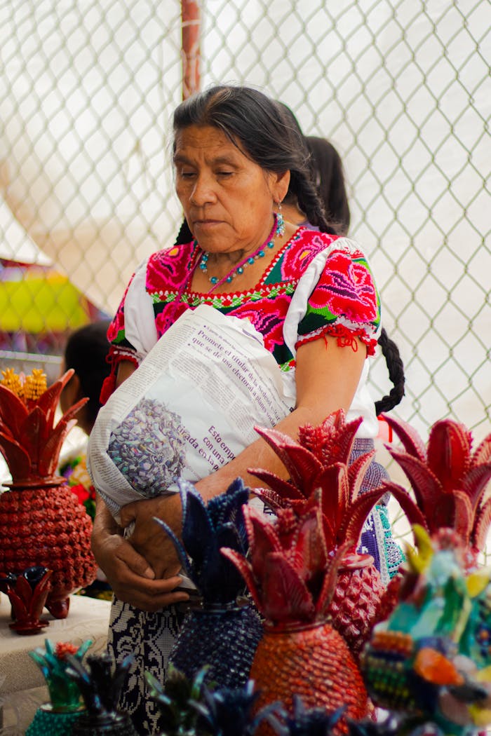 Merchant Working in Market